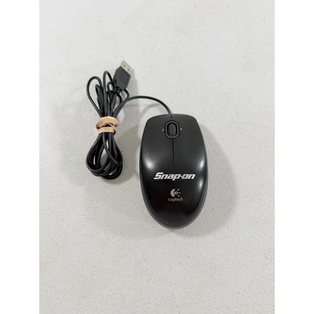 Snap-On Tools Logitech Black Wired USB Computer Laptop Mouse TESTED WORKING